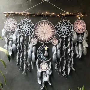 5 Pack Moon Phase Dreamcatcher Set Boho Wall Decor For Witchy Gifts,macrame🌺